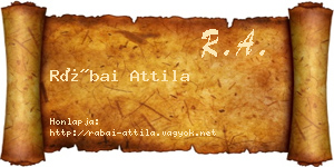Rábai Attila névjegykártya