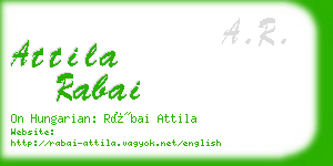 attila rabai business card
